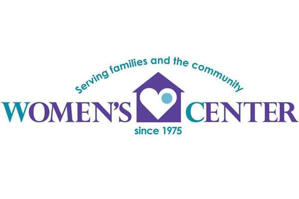 Women's Center logo with heart, est. 1975. Serving families and community.